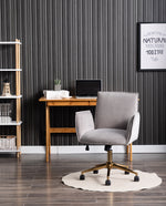 DUHOME pink velvet task chair grey