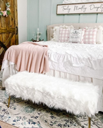 Lansing Faux Fur Bedroom Bench