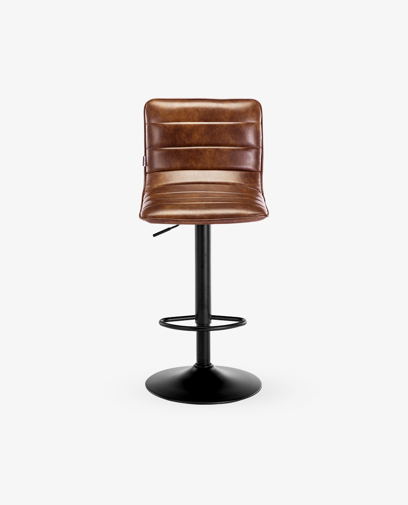 Louisville Horizontal Stitched Breathable Faux Leather Bar Stool ...