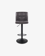 DUHOME leatherette bar stools dark grey details