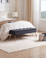 Anaheim Golden Legs Button Tufted Bedroom Bench