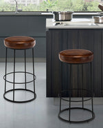 DUHOME circular bar stool yellowish brown online shopping