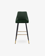 DUHOME upholstered bar stools with backs green details