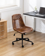 DUHOME antique leather desk chair