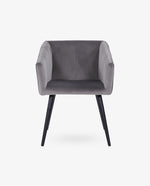 grey tufted dining armchair