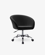 black barrel back swivel chair