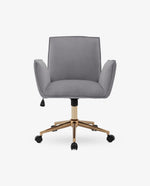 DUHOME pink velvet task chair grey high quality