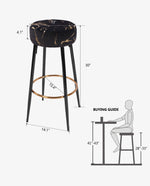 24"/30" Asheville Hot Stamping Bar Stools Set of 2