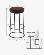 Milwaukee Round Bar Stools Set of 2