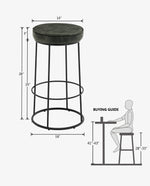 Milwaukee Round Bar Stools Set of 2