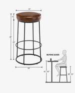 Phoenix Round Bar Stools Set of 2