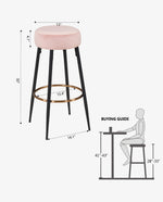 24"/30" Houston Round Bar Stools Set of 2