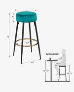 24"/30" Houston Round Bar Stools Set of 2