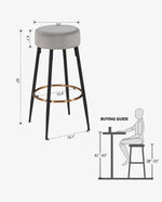 24"/30" Houston Round Bar Stools Set of 2