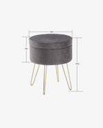 Savannah Round Storage Vanity Stool