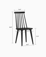 Cortez Farmhouse Wood Dining Chairs