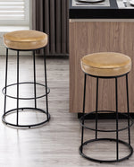 DUHOME round bar stools creme