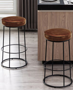 DUHOME circular bar stool yellowish brown