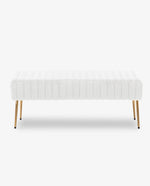 DUHOME tufted bed bench white display