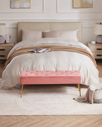 Anaheim Golden Legs Button Tufted Bedroom Bench