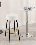 DUHOME white fur bar stools