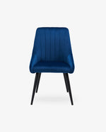 DUHOME velvet upholstered dining chair blue high quality