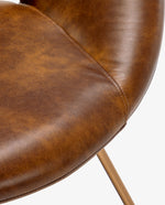 DUHOME accent chair with gold legs yellowish brown details