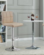 ivory pu leather bar stools