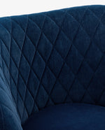 DUHOME Branson glam lounge chair blue details