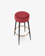 DUHOME padded metal bar stools red  online shopping