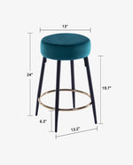 24"/30" Houston Round Bar Stools Set of 2