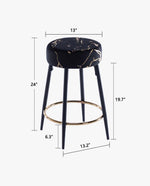 24"/30" Asheville Hot Stamping Bar Stools Set of 2