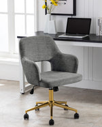 DUHOME modern swivel desk chair light grey display