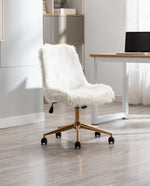 DUHOME fluffy desk stool