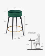 24"/30" Houston Round Bar Stools Set of 2