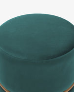 DUHOME round grey velvet ottoman