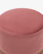 DUHOME blush round ottoman