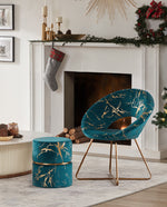 Santa Clarita Hot Stamping Pattern Ottoman