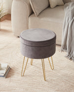 Savannah Round Storage Vanity Stool