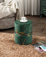 DUHOME small ottoman coffee table dark green