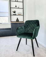 Chicago Armrest Velvet Accent Chair