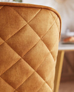 chic diamond quilting back dining chair